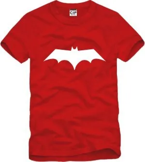 Брендовая детская одежда с Бэтменом для мальчиков и девочек хлопковая футболка с короткими рукавами - Цвет: Красный