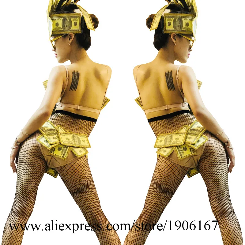 US dollar art design gogo bar ds costume sexy bikini performance clothing8