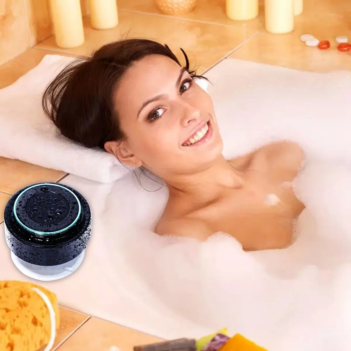 Мини беспроводной Bluetooth динамик водонепроницаемый автомобиль ванная комната офис пляж стерео музыка громкий динамик с присоской для IOS Android