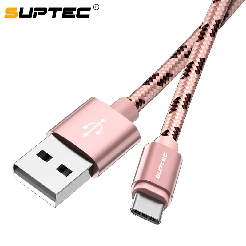 SUPTEC кабель Micro USB Type C 2.4A для быстрой зарядки Samsung S9 Huawei Xiaomi данных зарядное