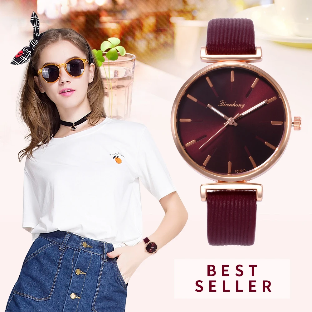 Fashion Luxury Brand Famous Ladies Watches Casual Reloj Mujer Quartz Leather Band Analog Women Watch Clock Gift Relogio Feminino