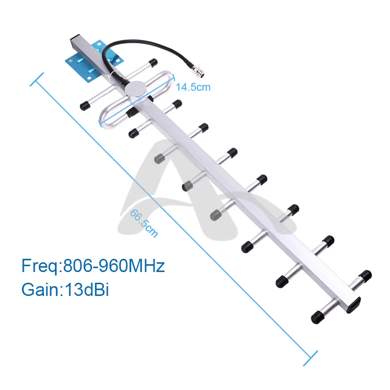 Наружная антенна 13dBi Yagi антенна внешняя антенна CDMA850Mhz GSM двухдиапазонная антенна с N female для мобильного ретранслятора сигнала