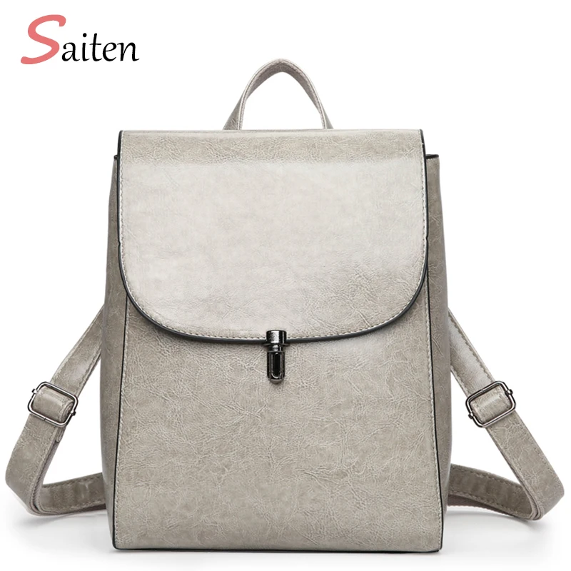 

Fashion Woman Backpack 2017 Leather Woman Back Pack Brands Female Backpacks High Quality Schoolbag Elegant Mochila Feminina