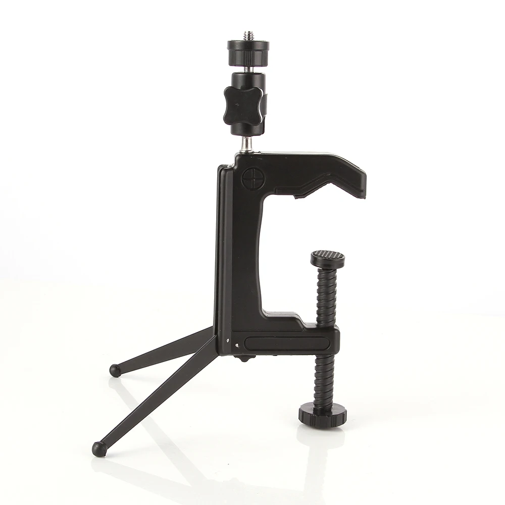

Mini Portable Swiveling Ball head C-Clamp Tripod Stand Desktop for Camera DSLR DV