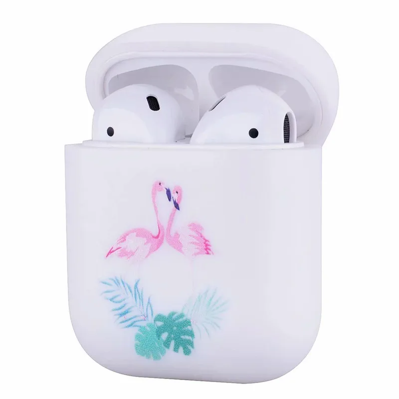 Мягкие силиконовые сумки для Airpods панда слон Единорог кошка Фламинго любовь сердце сексуальные губы чехол для Apple Earpods беспроводные наушники