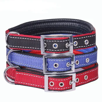 

Reflective Dog Collar foam Padded pet Collar thicken Nylon Dog Collars Metal Buckle Dog necklace For Small Medium Large dogs