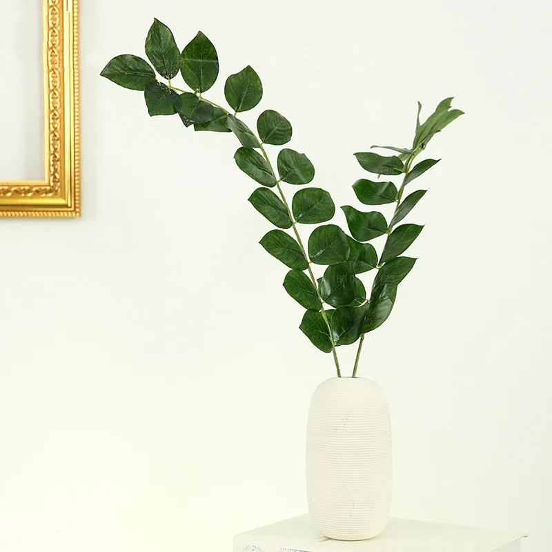 

New 1PC Flowers Green Artificial Plant Oak Leaves Plastic Leaves Grass Artificial Grass In Pot Home Decoration Fake Wreath Props
