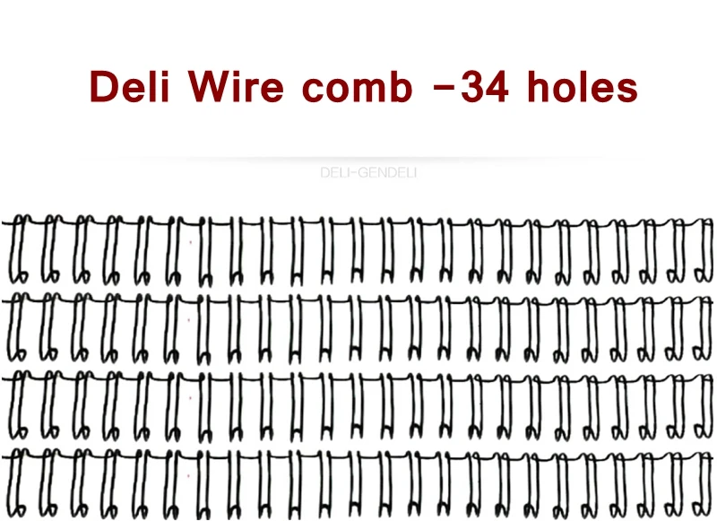 100 шт./кор. A4 Размеры 1/3 шаг 34 кольца 1/4-9/1"(6,4 мм-14,3 мм) с нейлоновым покрытием с двойной петлей провода бандажная проволока расчески