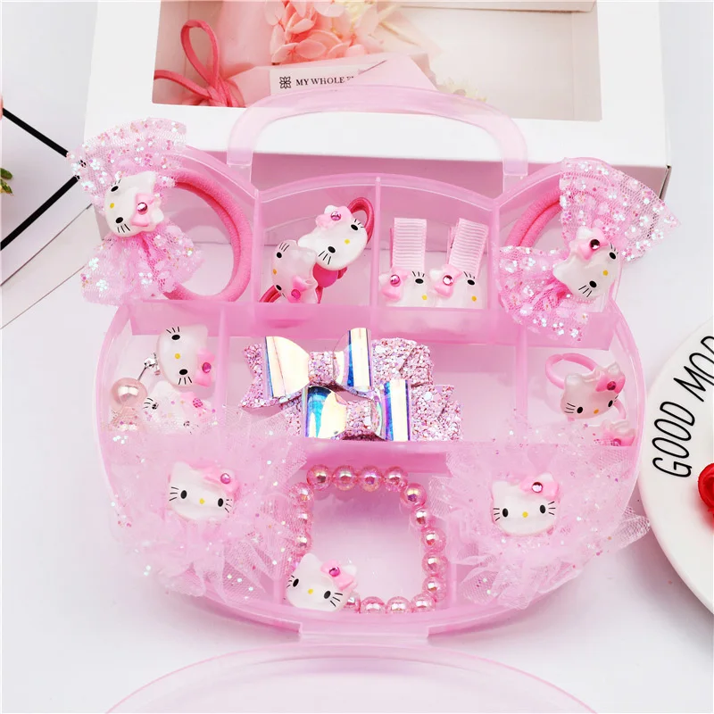 12-15 шт./кор. весь набор Минни Маус hello kitty заколки для волос Детские бантики для волос заколки для волос аксессуары - Цвет: Hello kitty D series