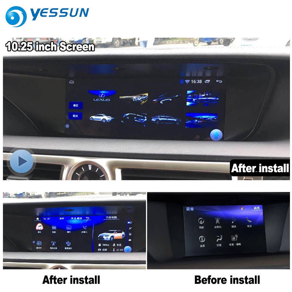 Sale YESSUN 10.25" For Lexus GS 450h GS450h 2013~2018 Car Android Carplay GPS Navi maps Navigation Player Radio Stereo WiFi no DVD 2