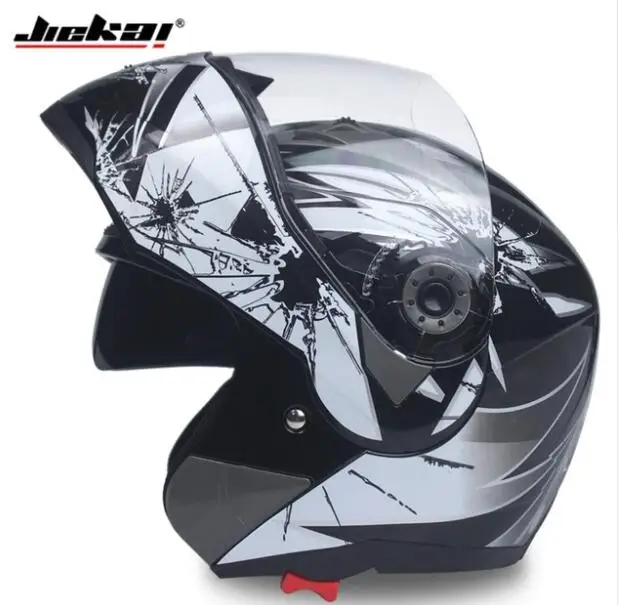 Двойной объектив шлем мотоциклетный шлем флип мотоциклетный шлем DOT утвержден - Цвет: 10