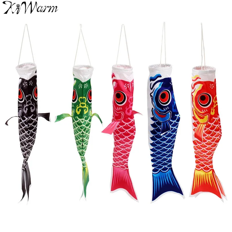 

KiWarm On Sale 40cm Japanese Style Koi Nobori Carp Wind Sock Koinobori Fish Waterproof Flags Kite for Home Decor Mascot Crafts