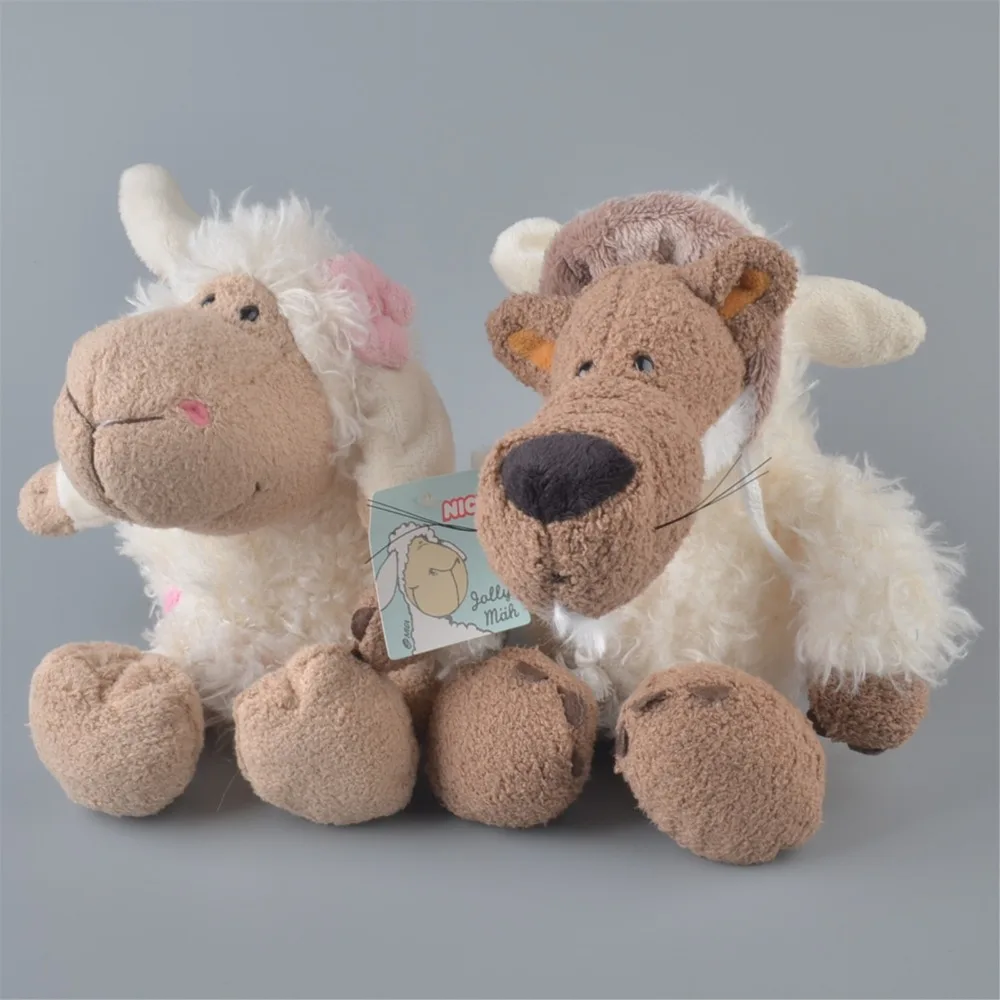 2Pcs 25cm NICI White Sheeps And White Wolf Stuffed Plush font b Toy b font Baby