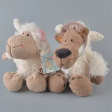 2Pcs 25cm NICI White Sheeps And White Wolf Stuffed Plush font b Toy b font Baby
