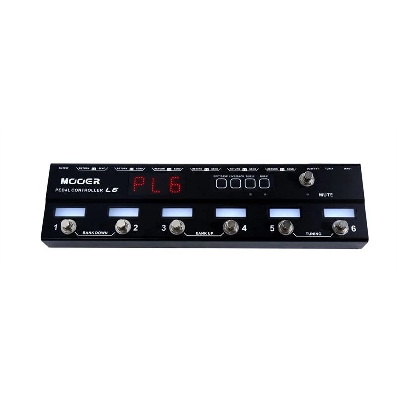 Mooer PCL6 педаль контроллер программируемый loopswitcher с 6 петель L6 PL6 с бесплатным разъем