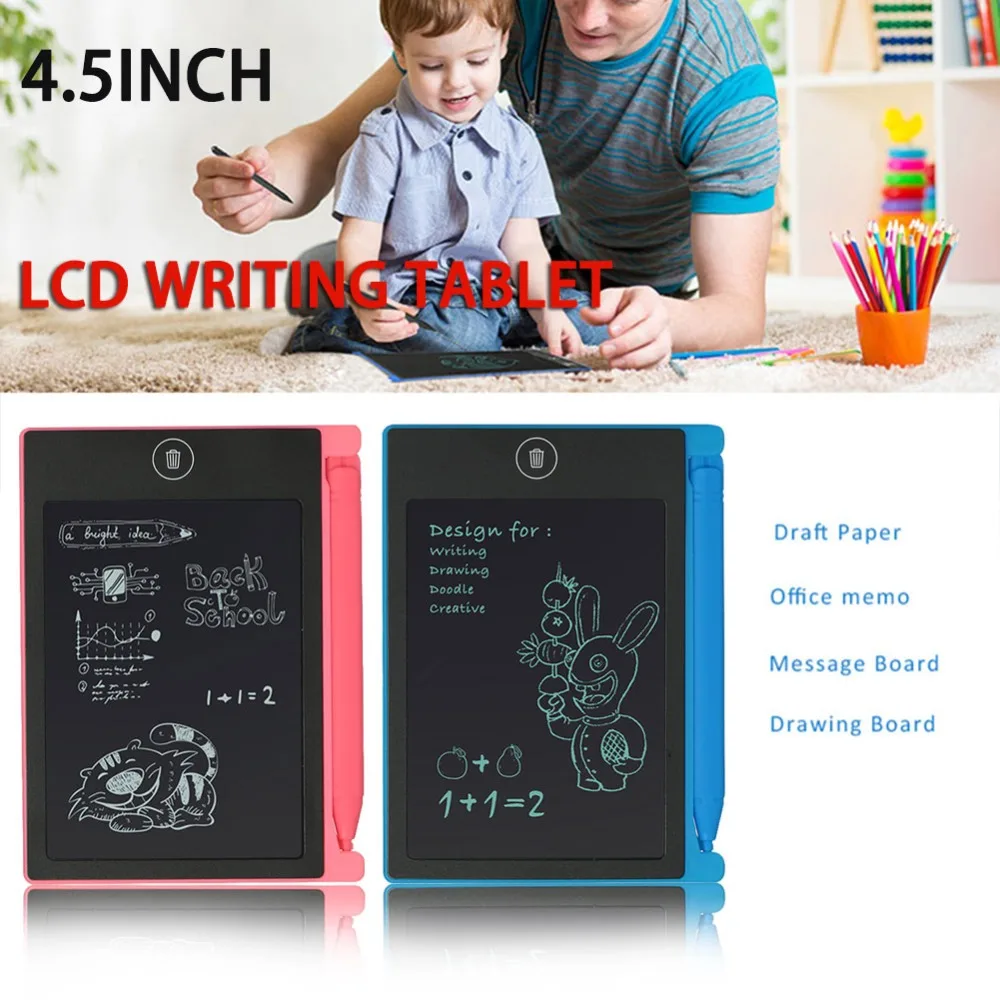 

AMZDEAL 4.5" LCD Portable Drawing Tablet Writing Board Graffiti Tablet Handwriting Writing Tablet School Writing Practice