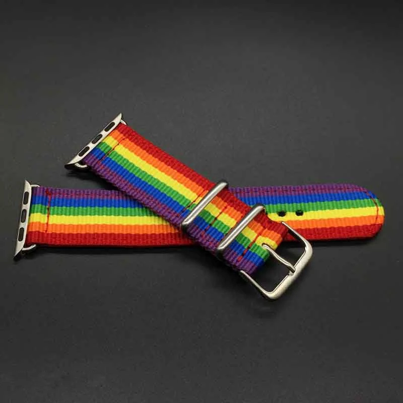 

2018 Pride Rainbow Nylon Band for Watch Watch Strap Canvas Fabric Nylon Russian Flag Straps Accessory Bracelet Wristband