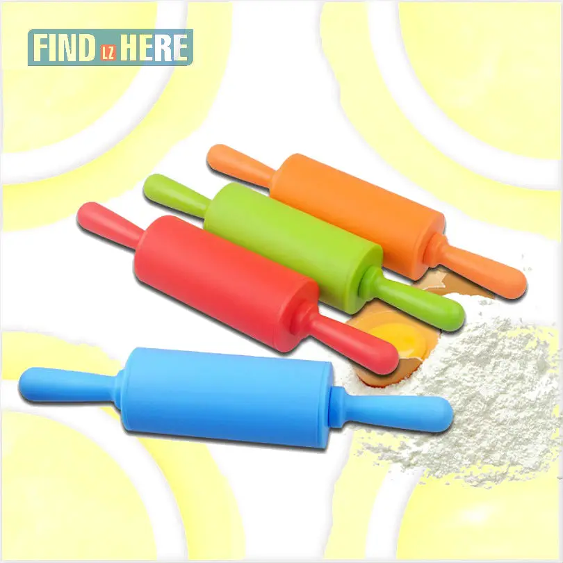 

Silicone Rolling Pins Non-Stick Bakeware Fondant Rolling Pin with Plastic Handle Pastry Tools *SA