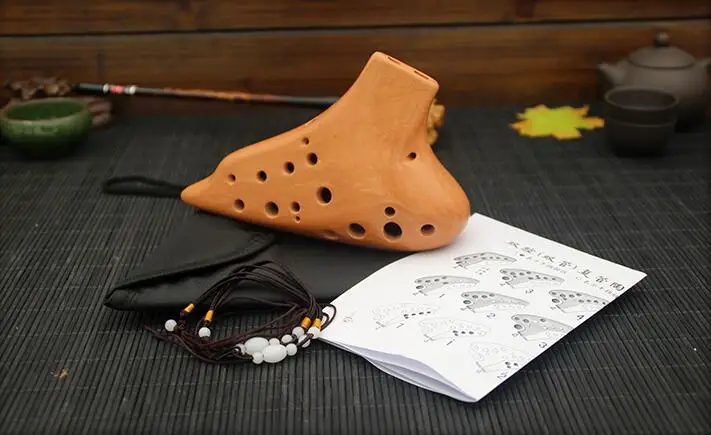 16 отверстий Alto C ocarina Multi камерный терракотовый с защитной сумкой/ремешок/руководство