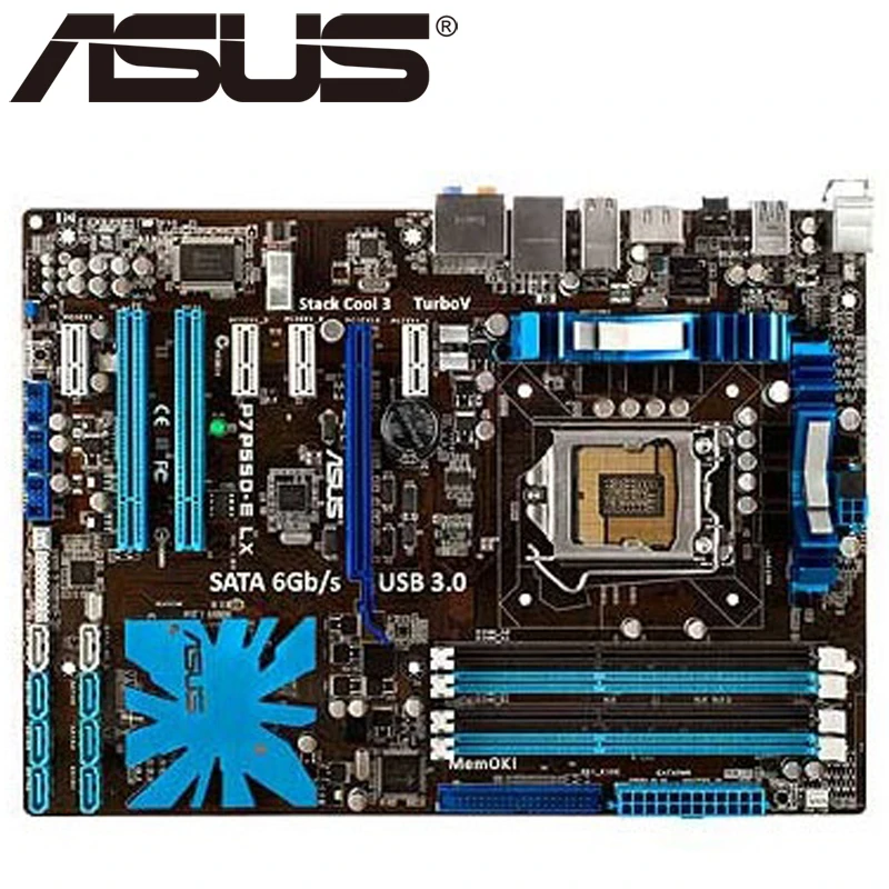 

Asus P7P55D-E LX Desktop Motherboard P55 Socket LGA 1156 i3 i5 i7 DDR3 16G ATX UEFI BIOS Original Used Mainboard On Sale