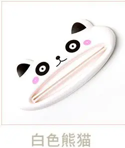 Multicolor Cute Animal Multifunction Portable Plastic Toothpaste Squeezer Bath Toothbrush Holder Bathroom Set - Цвет: White Panda