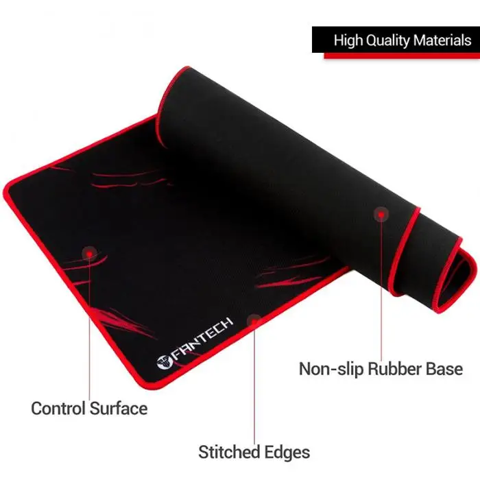 Extended Gaming Mouse Pad with Stitched Edges Fantech Sven MP80 Black-Red 