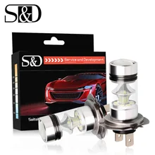 2 шт. H7 светодиодный лампы 12V~ 24V противотуманная фара 360 градусов Cree чипы для автомобилей светильник s Дневной ходовой огонь DRL Парковка Вождение светильник авто