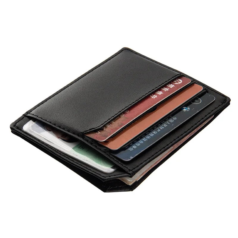 Tanie Mini portfele męskie Super cienkie etui na karty wysokiej jakości