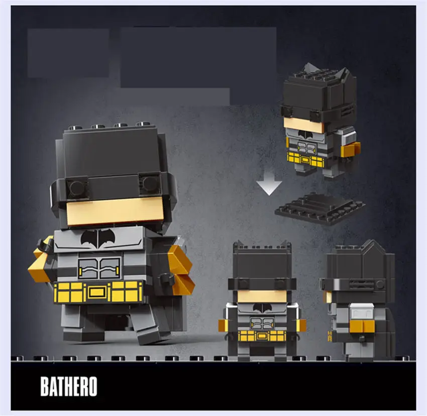 6 шт./лот Decool 6841 46 superboy gamora brickheadz фигурки кирпичные головки headz модель строительные
