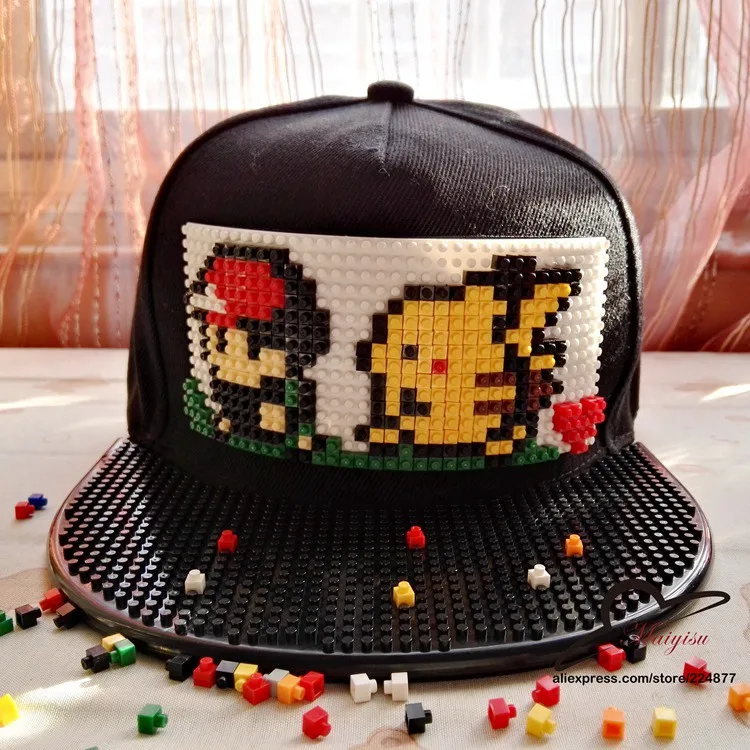 Модные Мультяшные лягушки дизайн DIY Кирпич Snapback шапки для мужчин летние мозаики крутая шляпа для женщин съемные шапки - Цвет: 27