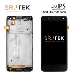SRJTEK 4,7 ''для LENOVO S660 Экран для LENOVO S660 Дисплей для LENOVO S660 ЖК-дисплей Touch матрицы планшета с рамкой S660 Стекло