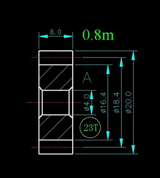 

0.8m 23T/Hole 4mm 5mm 6mm 8mm/width 8mm/For Meat Grinder Parts etc.