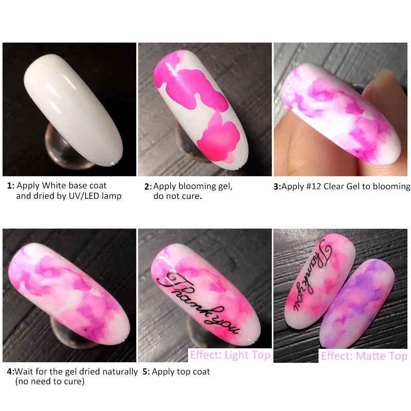15ml Nail Blossom Gel Polish Magic Blooming Flower Watercolor Varnish Lacquer Soak off UV Gel Nails Art Decor Set Manicure TR895