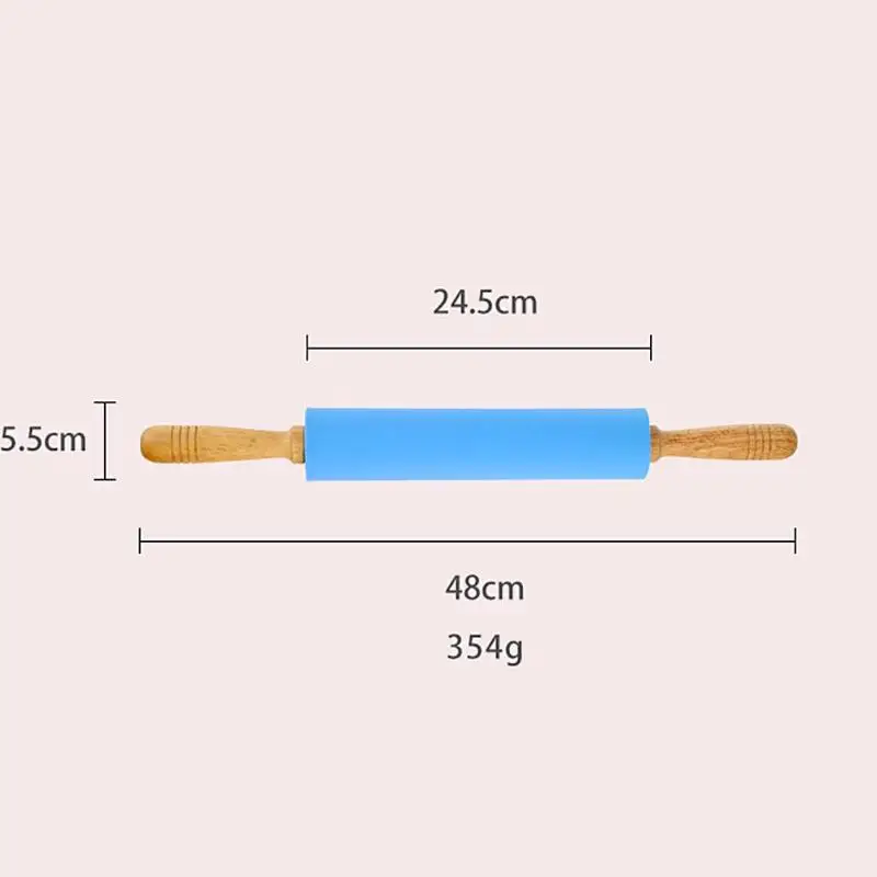 Деревянная ручка, силикон Rolling Pin антипригарная мука выпечка резка ...