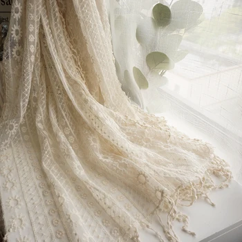 

Sunflower embroidery lace lolita princess sweet travelling tassel photo scarf