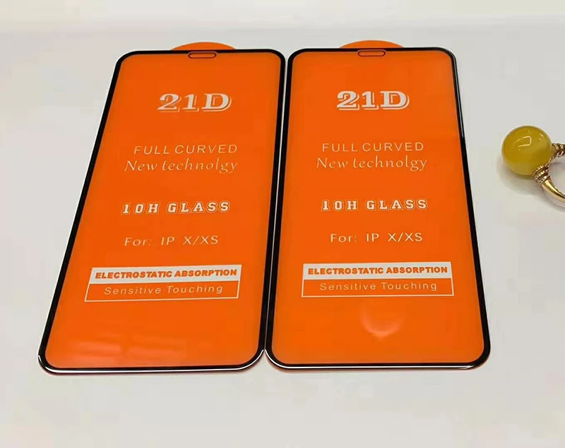 10 шт. 21D полное покрытие из закаленного стекла для iPhone 11 Pro Max XS XR X 8 7 6 6S Plus Toughen Защитная пленка для экрана