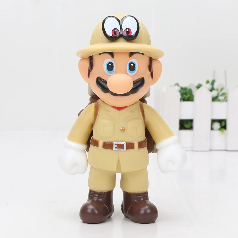 khaki mario 13 см Фигурки "Супер Марио" игрушки Super Mario Bros Bowser Luigi Koopa Yoshi Mario Maker Odyssey ПВХ фигурка модель куклы игрушки - Цвет: khaki mario
