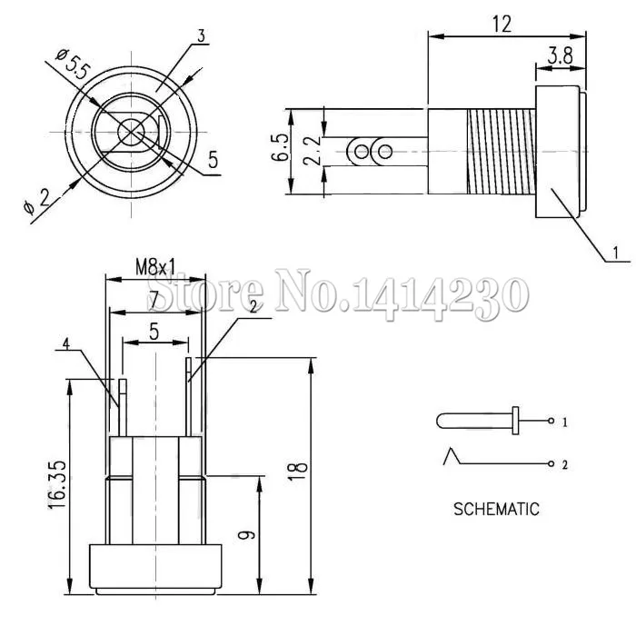 DC-022B полностью медный материал DC разъем питания гнездо гнездовой панельный разъем 5,5 мм 2,5 мм с водонепроницаемой крышкой DC022B