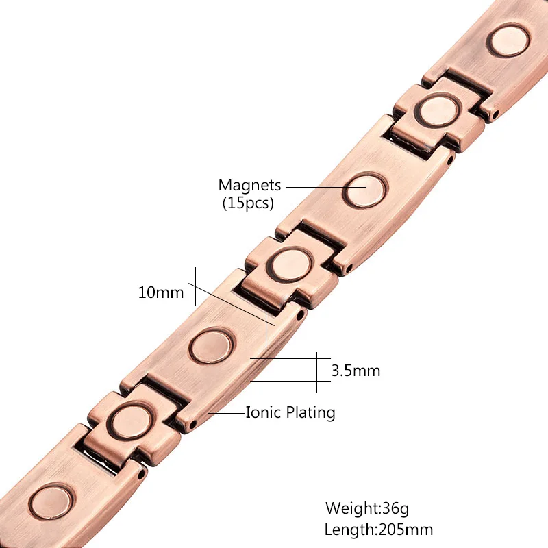 Escalus медное покрытие Магнитный браслет для женщин магнит подарок ювелирные изделия био Исцеление мужской браслет-амулет здоровье браслет