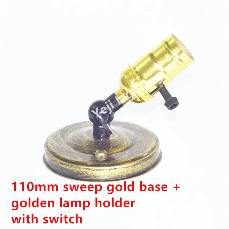 110 мм, установка на потолке навес Винтаж светодиодные люстры подвесные лампы держатель с переключателем гнездо E27 светодиодные лампочки для осветительных приборов