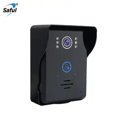 Saful 7 ''видео домофон открытый сенсорный кнопка вызова домофон Системы для дома безопасности ИК Ночное видение видео дверь квартиры
