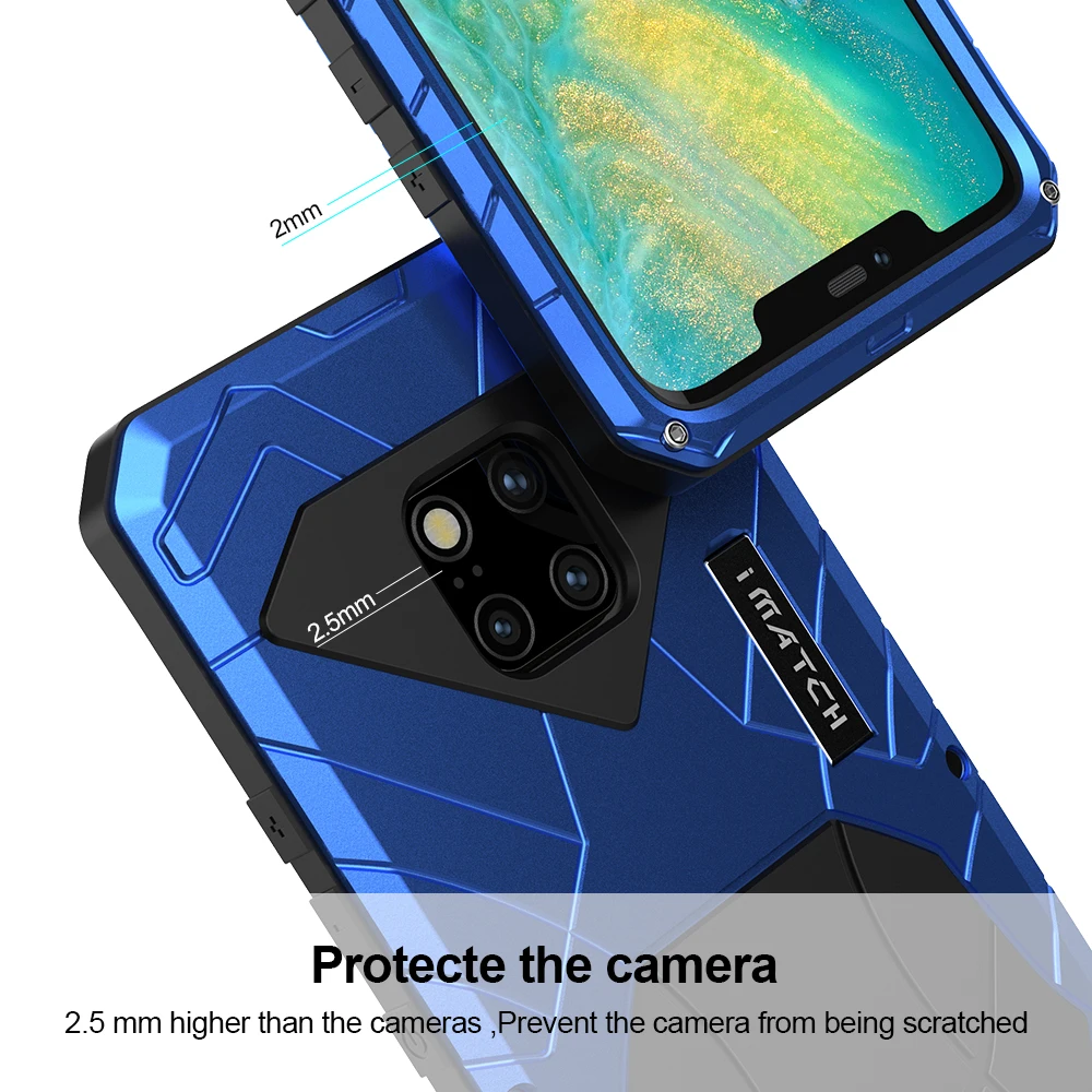 Чехол для телефона Huawei Mate 20 Pro жесткий алюминиевый металлический протектор