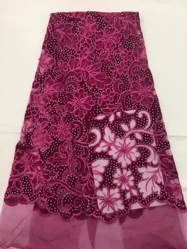 

stones and beads design popular design 2019 african velvet lace fabric good quality african burnt velvet lace JIAJUN153
