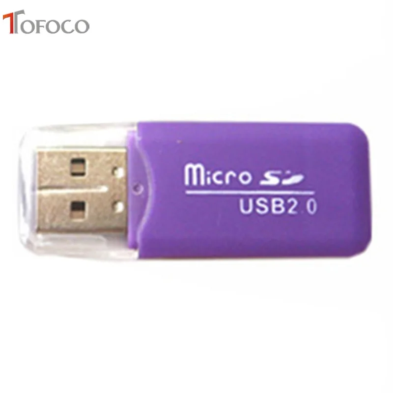 TOFOCO для Micro SD TF T-Flash все в 1 USB 2,0 многофункциональный считыватель карт памяти - Цвет: purple