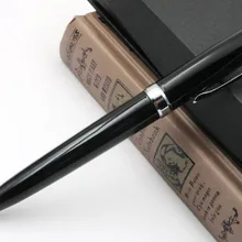 Металлический школьный подарок ручка Серебряная черная волна шариковая ручка