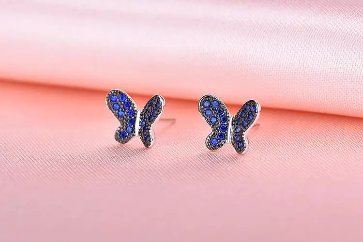 cubic zirconia butterfly earrings