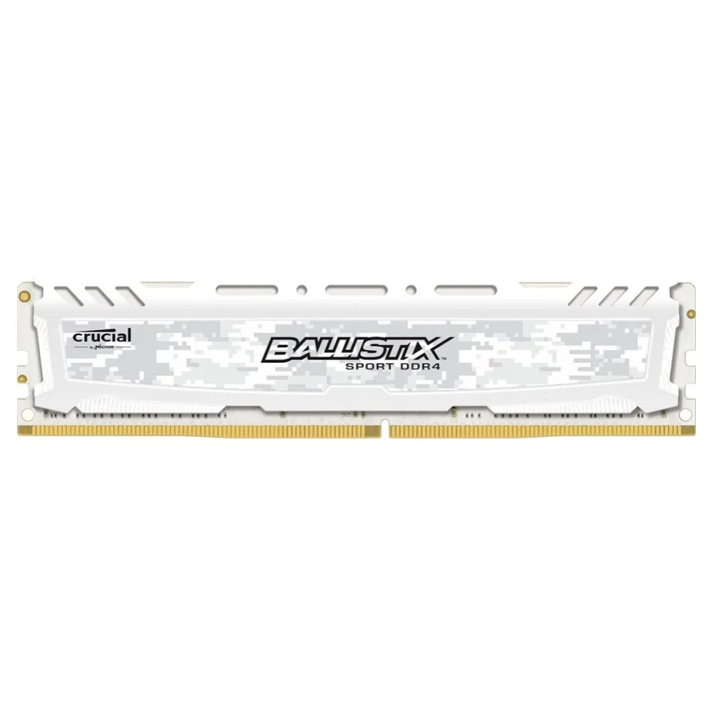 

Crucial Ballistix Sport LT 8GB DDR4 2400MHz, 8 GB, 1 x 8 GB, DDR4, 2400 MHz, 288-pin DIMM, Blanco