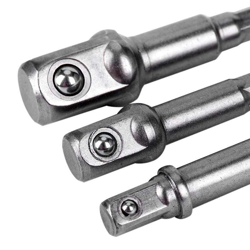 ELEG-3Pcs/набор 1/4 дюймов 3/8 дюймов 1/2 дюймов Шестигранная дрель-шуруповерт Торцевой Ключ адаптер удлинитель бит 65-72 мм