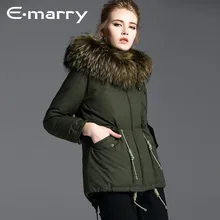 Зимняя куртка из меха енота, женские пуховики, женская верхняя одежда на утином пуху, пальто, парка с длинным рукавом, верхняя одежда
