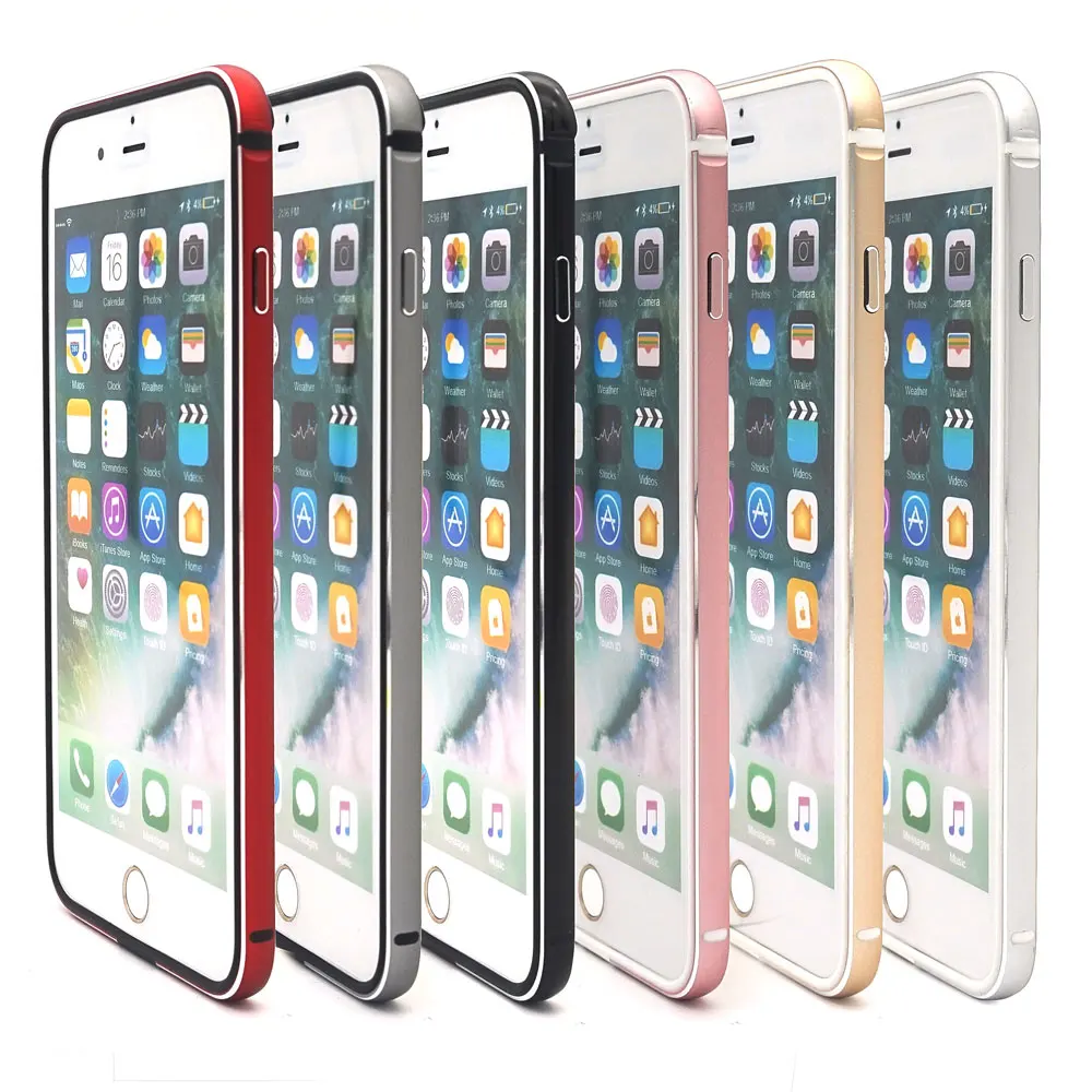 Portefeuille For iPhone 8 Bumper Case Aluminum TPU Hybrid Shockproof Bumper Case for iPhone 7 Plus 6 6S 7plus Frame Accessories (22)